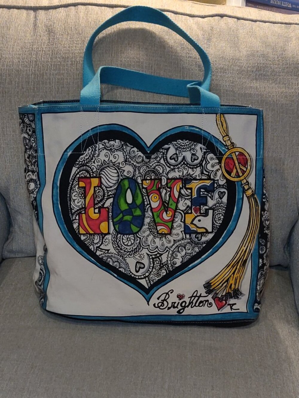 Brighton Summer Of Love Canvas Tote By Tom Clancy